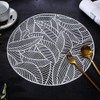Hosoncovy 4 Pack Leaf Decorative Placemats PVC Placemats Hollow Dining