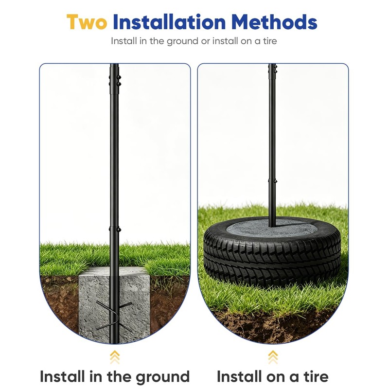 Ansionsol Tetherball Sets with Ball & Rope for Outdoor Backyard,