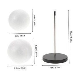 PACKOVE Doll Wigs Stand Portable Head Display Mannequin with Height Compact Design Foam Balls for Wigs Drying Styling Organization for Travel Use