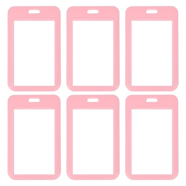 PATIKIL 6 Pack Sliding Clear Badge Holder, Plastic ID Badge