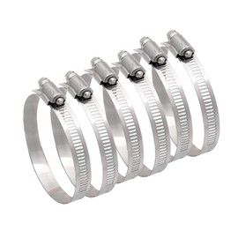 FUJIE 6 Pcs Metal Hose Clip 91-114mm Diameter Adjustable Stainless Steel Ducting Clamps for Flexible Hose