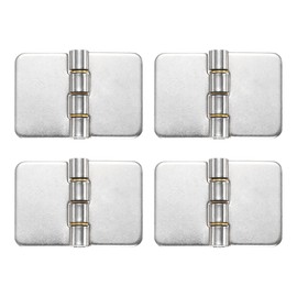uxcell 4 Pack Heavy Duty Weldable Hinges, 1.5" x 2.36" x 0.08" Weld on Butt Hinge 304 Stainless Steel Folding Metal Gate Hinges for Trailer Doors, Silver
