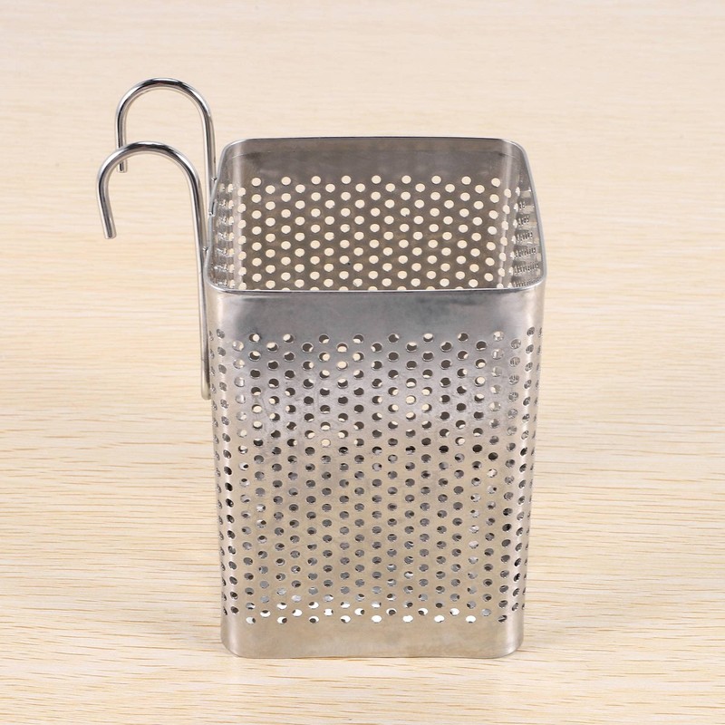 Stainless Steel Chopsticks Holder Hanging Cutlery Drying Basket Tableware Drainer