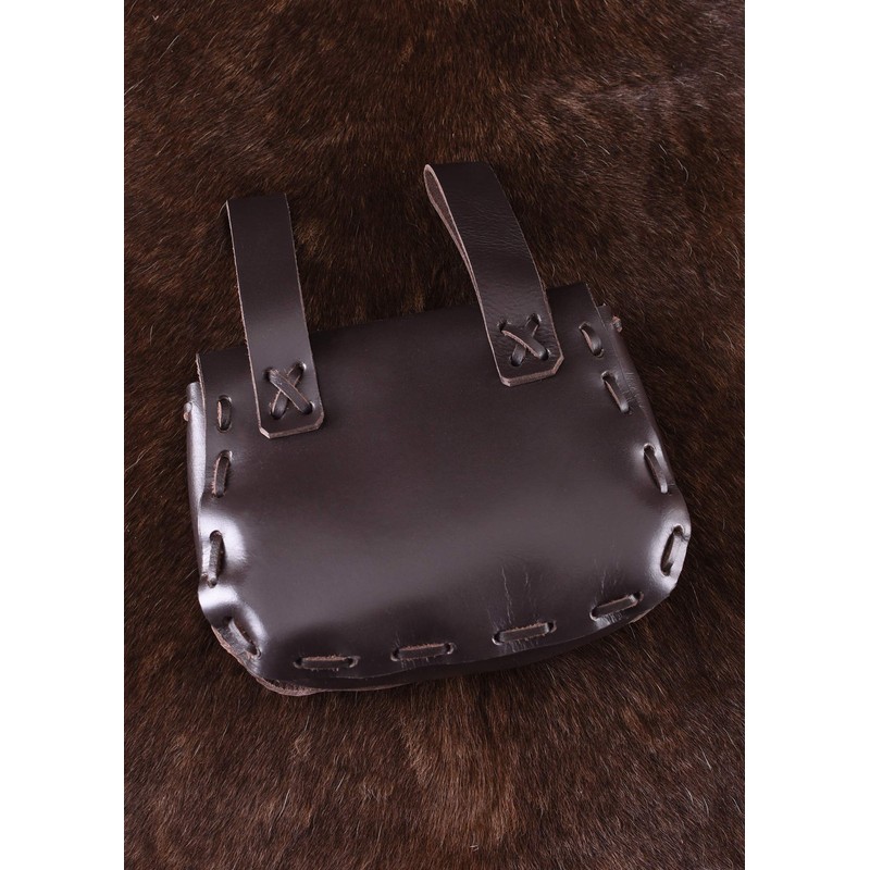 Medieval ULFBERTH Dark Brown Leather Bum-Bag Purse-Medieval