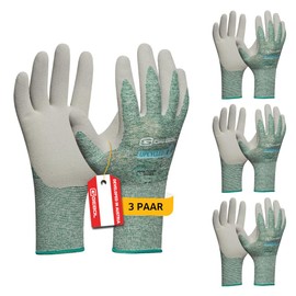 Gloves "Upcycled Strong" Dark Green Size 10 - Multipack 3 Pairs