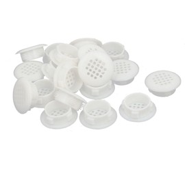 TA-VIGOR 30mm Round Air Vent Plastic Mesh Hole, Air Vent Grille Louver Covers for Cupboards, Cabinet, Wardrobe 20Pcs, 20Pcs-30mm