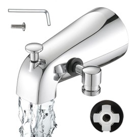 Slip On Tub Spout with Diverter & Integrated Shower Hose Connection for Convenient Water Control, Bathtub Faucet Spout Replacement, Fits 1/2" Copper Tube, Hex Wrench Included, Easy to Install