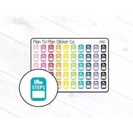 Homemade 2485~~Steps Tracker Planner Stickers.