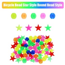 72 Pcs Bike Spoke Beads,Bike Accessories Kids Bike Wheel Spokes Beads Kids Bicycle Spoke Beads Plastic Clip Wheel Spokes Decorations,Bicycle Decoration for Kids Boys Girls DIY Wheel Accessory