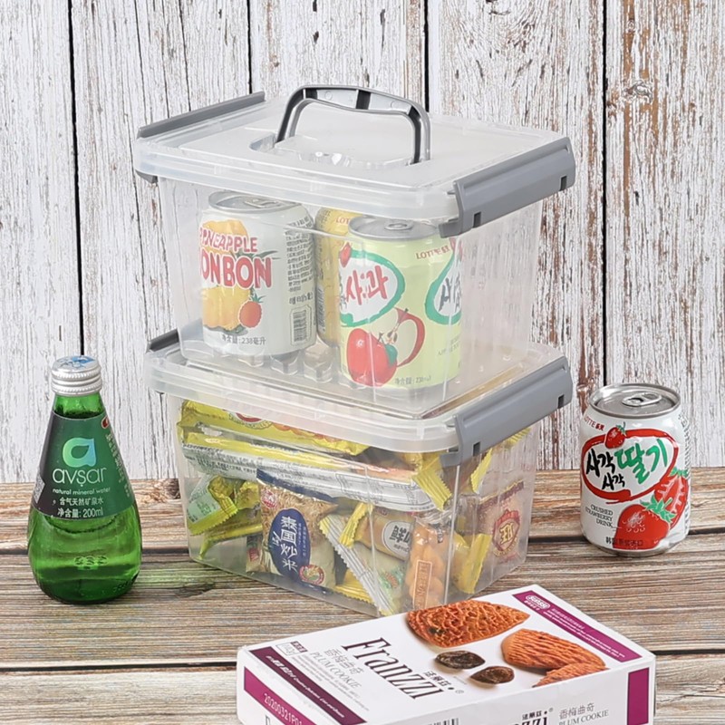 Afromy 6-Pack 3 Quart Storage Bins, Small Plastic Storage Container,