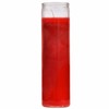 Red 7 Day Unscented 1 Color Candle in Glass