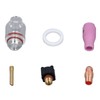 6Pcs TIG Welding Accessory Set 4# Ceramic Nozzle 2.4mm Electrode