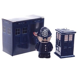 Ceramic Policeman & Police Box Salt & Pepper Set
