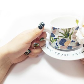 Nailyjoy Handmade Reusable Press on Nails Mysterious Stone, Unique Lucky Retro Dark Green Brown Short Round Square Fake Nails with Bronze Rabbit Gold Foil Rhinestone in 10pcs Customized Size (Medium)