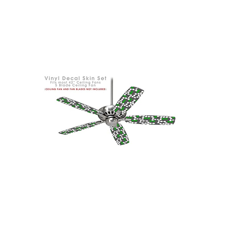 Locknodes 04 Green - Ceiling Fan Skin Kit fits most