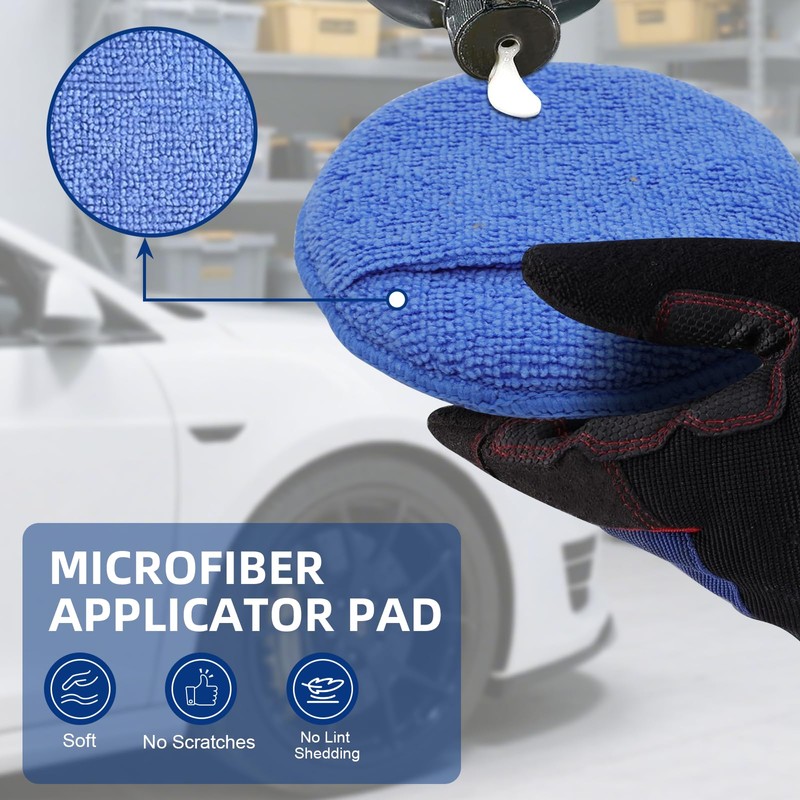 Eikovia Microfiber Wax Applicator Pad, 24Pack Car Wax Applicator Pads