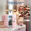 YSSOA 4L Mini Fridge with Observation Window, Portable Warmer &