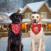Agroon Christmas Dog Bandanas Large 3PCS, 6 Pattern Holiday Scarf