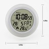 HBYCDSTF Digital Bathroom Waterproof Clock, Indoor White Wall Clock with