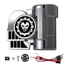 AOLIHAN 12V Snail Air Horn Train Horn for Motorcycle,Super Loud Air Horn Kit with Truck and Car, Motorbike Compatible - 150DB Train Sound for Boats & Pickups