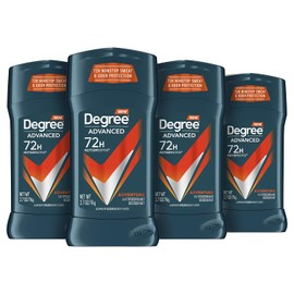 Degree Men Antiperspirant Deodorant 4 Count Adventure Antiperspirant For Men With Body Heat Activated® Technology 72-Hour Sweat and Odor Protection 2.7 oz