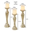 Rya Gem Candleholders Champagne Gold Set of Three