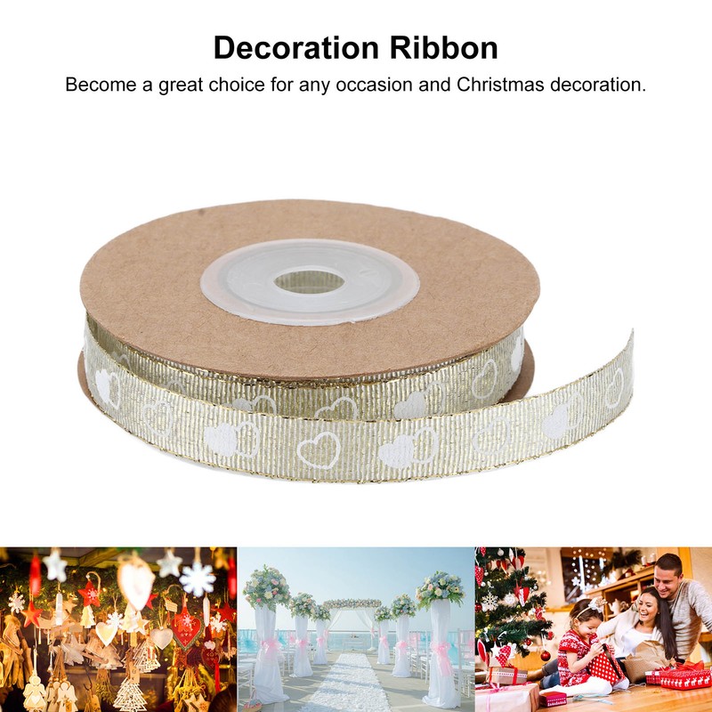 2 Pcs Love Printing Ribbon Washable DIY Crafts Wedding Gift