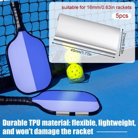Fukaisu 5pcs Pickleball Racket Weight Clips, Easy Adjustment Pickleball Weights Clips Practical Sport Accessories Fits for 16mm/0.63in Paddle Thickness (Silver)