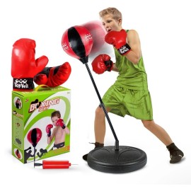 ToyVelt Punching Bag for Kids and Boxing Equipment, Boxing Gloves Included | ToyVelt