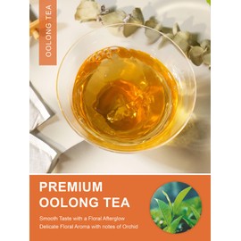 TeeLux Oolong Tea Bags, Caffeinated Oolong Tea, Smooth Taste & Floral Aroma, Enjoy Hot or Iced, 200 Count
