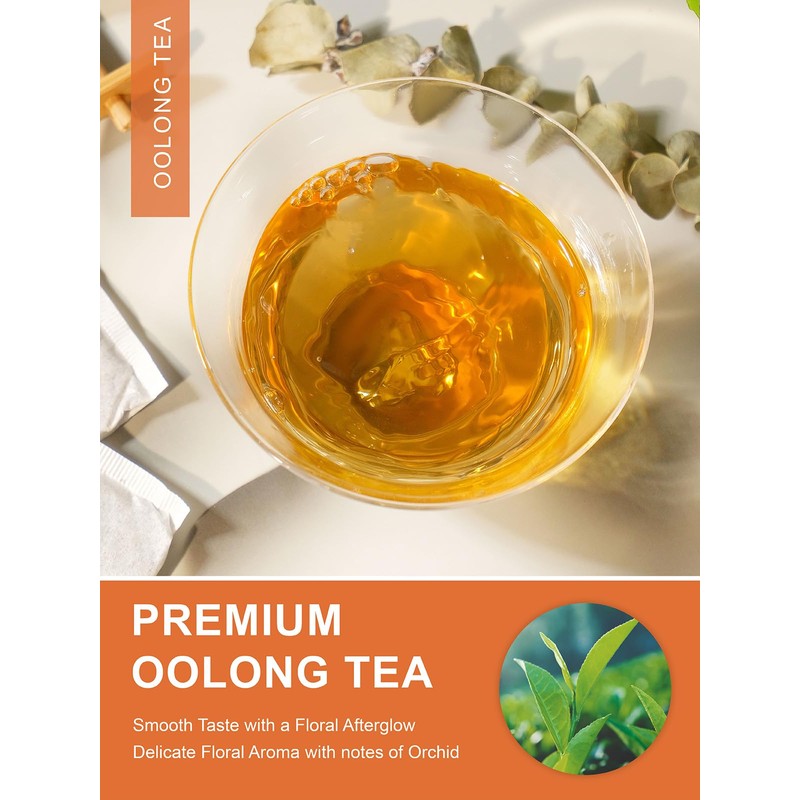 TeeLux Oolong Tea Bags, Caffeinated Oolong Tea, Smooth Taste &