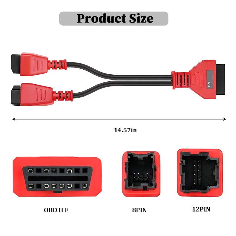Car 12+8 Pin Connector to OBD2 Adapter, Security Bypass Cable