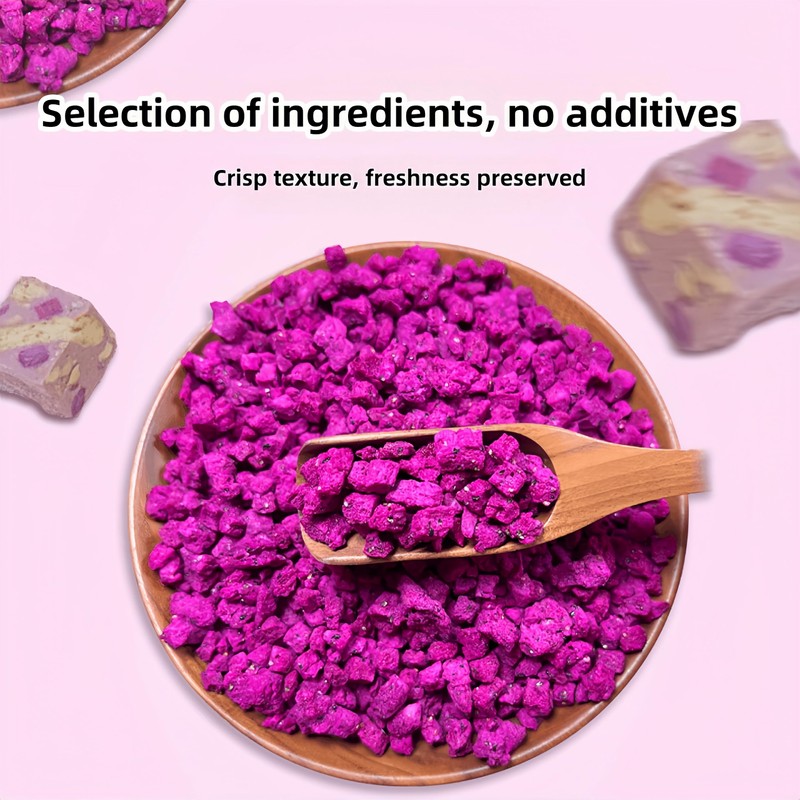 Freeze-Dried Dragon Fruit Cubes, 5.2oz Sealed cans | Unsweetened Crispy