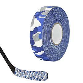 Cinta adhesiva de hockey antideslizante, impermeable, de camuflaje azul, fácil de estirar y rasgar, para hockey sobre hielo, esquí, 1 unidad..
