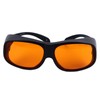 Safety Goggles 190 to 490nm Black Frame Orange Lens OD5