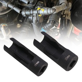 RULLINE 2Pcs Upgraded Steel Flare Nut Socket Set 19mm+22mm for Automotive and Mechanical Applications 1/2" square drive