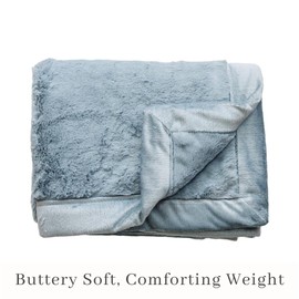 SARANONI Super Soft Comfy Lush 60" x 40" Blanket for Kids and Teens (Slate)
