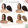 S-noilite Real Human Hair Topper Upgraded Silk Base Clip in