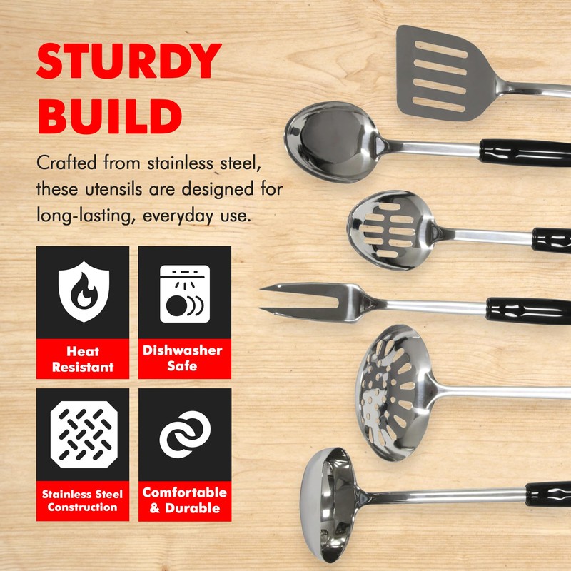 Chef Craft Heavy Duty Kitchen Tool and Utensil Set, 6