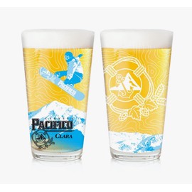 Pacifico Snowboard Contour Pint Glass - Set of 2