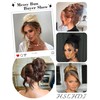 HSLHDI 2PCS Messy Bun Hair Piece-Large Wavy Curly & Donut