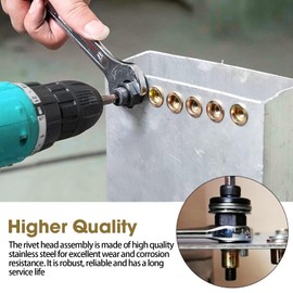 Infreecs 7 Stücke Nietmutternzange set, Nietenzange Nietmuttern, Nieten Set für M3, M4, M5, M6, M8, M10, M12 Nietmutter Werkzeug, für Nietmutter Werkzeug Manuelle Nietmaschine