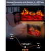 Electric Fireplace Heater with 3D Realistic Flame, Humidifier, Thermostat, Safety