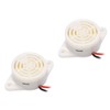 sourcing map 2 Pcs DC3-24V Active Electronic Buzzer Piezo Alarm