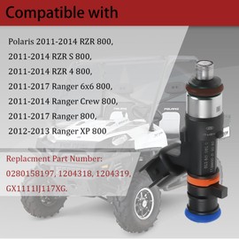 2PCS Fuel Injector Harness Set 0280158197 Compatible with 2010-2014 Polaris Ranger Crew 800 Replaces 1204318 1204319 GX1111IJ117XG