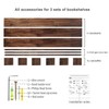 AZSKY Nursery Book Shelves Deep Walnut Wall Mount Floating Book