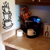 Super Z Outlet Black Coffee Cup Silhouette Metal Wall Art