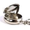 SmartDealsPro Circular de acero inoxidable llavero cenicero de bolsillo de