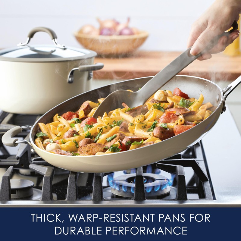 Rachael Ray Cook + Create Nonstick Frying Pan/Skillet with Helper
