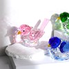 Crystal Pink Birds Figurine Glass Collectible Figurines Paperweights Birthday Gifts